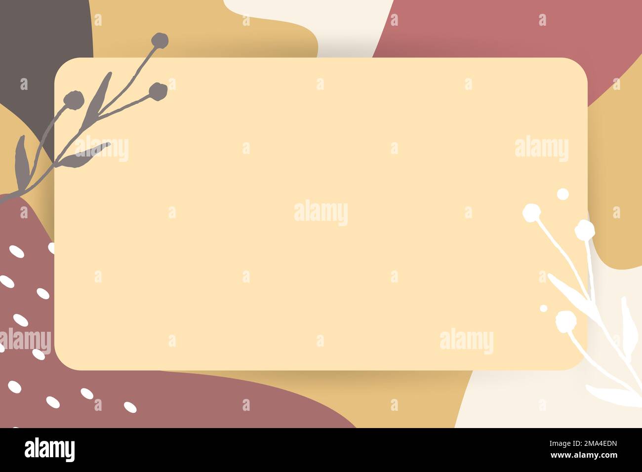 Rectangle leafy Memphis frame vector Stock Vector