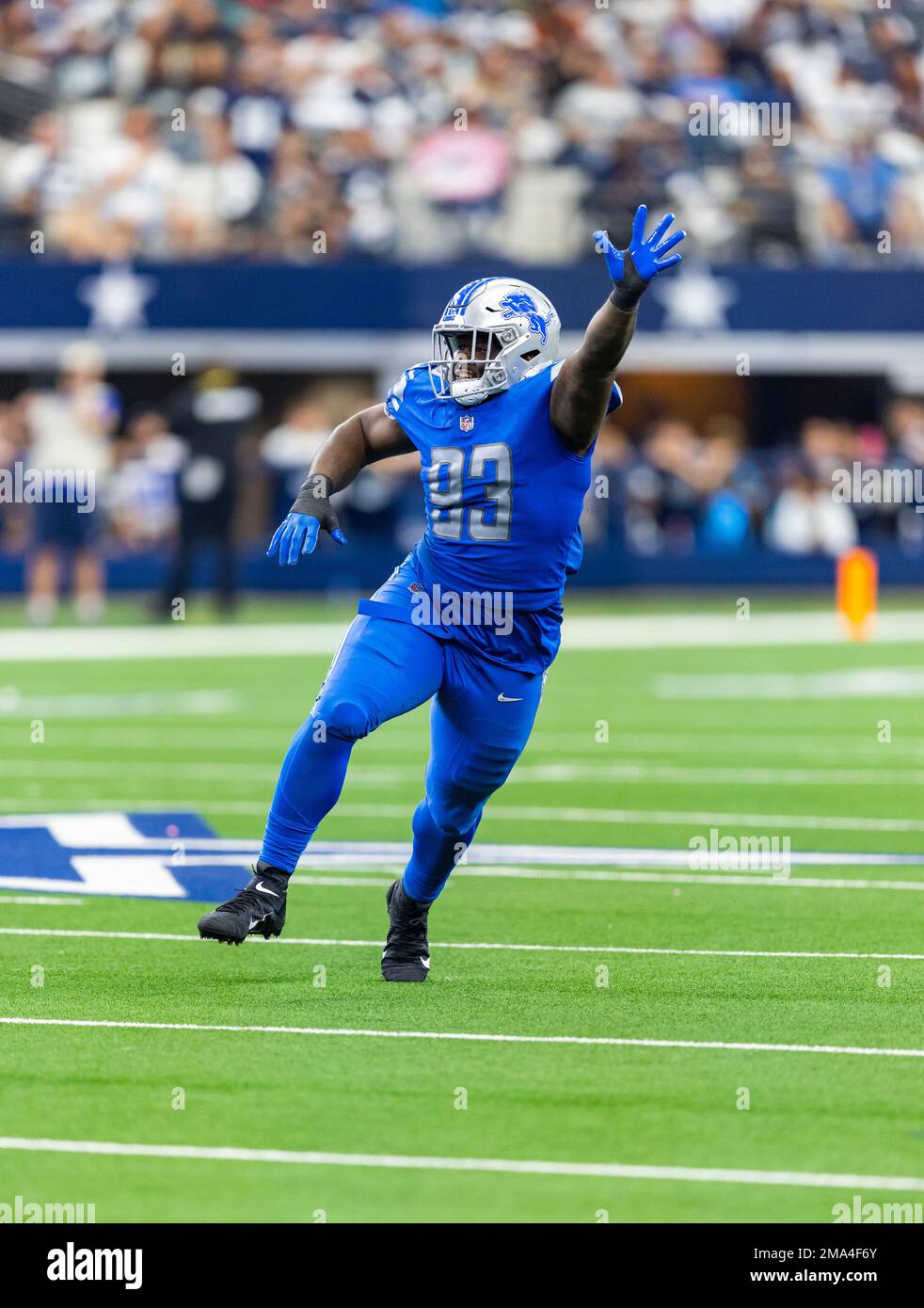 Detroit Lions defensive end Josh Paschal (93) is seen during an NFL