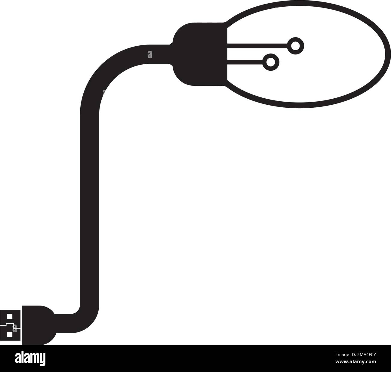 USB light logo. vector illustration simple design Stock Vector