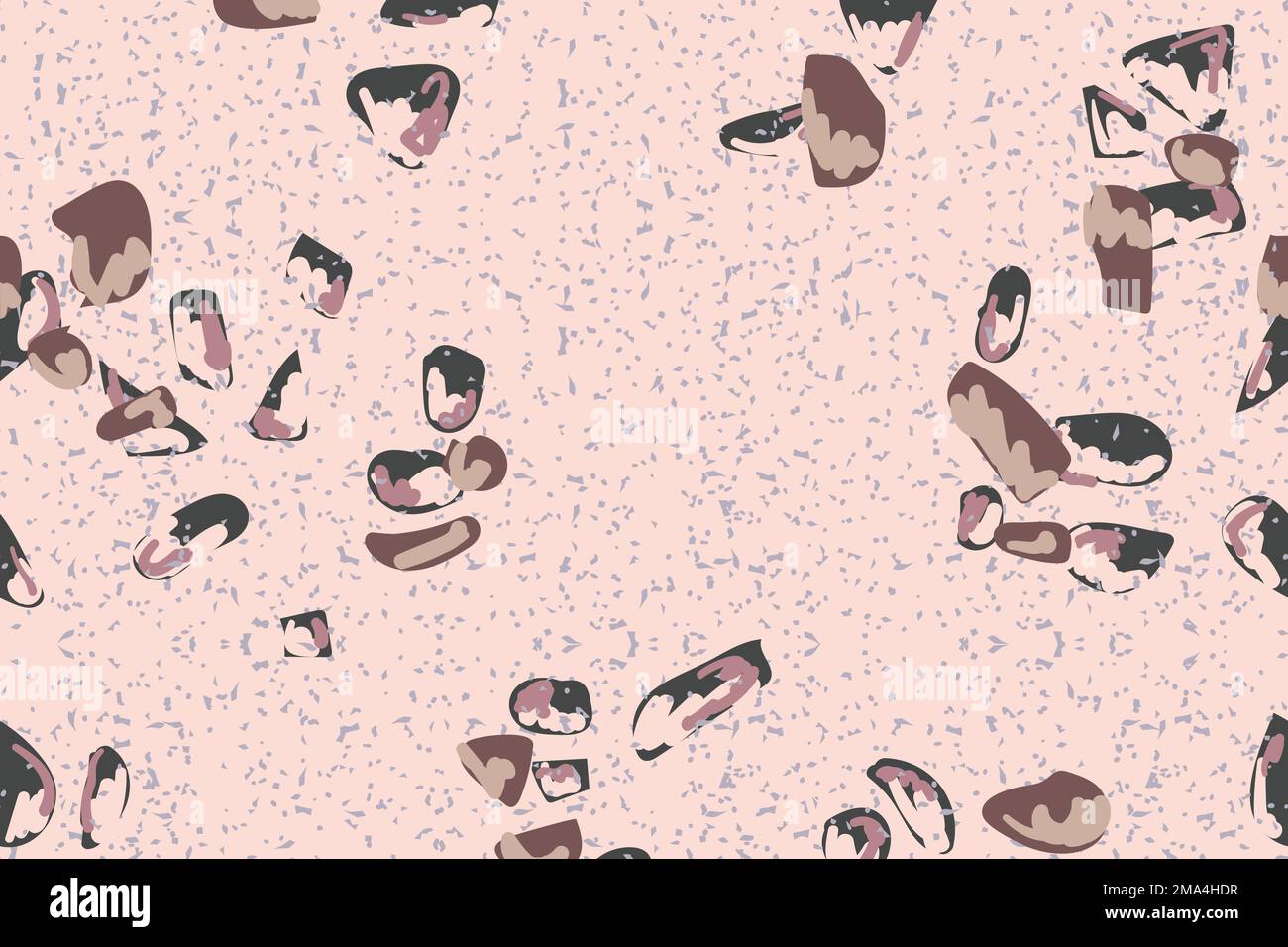 Terrazzo seamless pattern background vector in pink Stock Vector