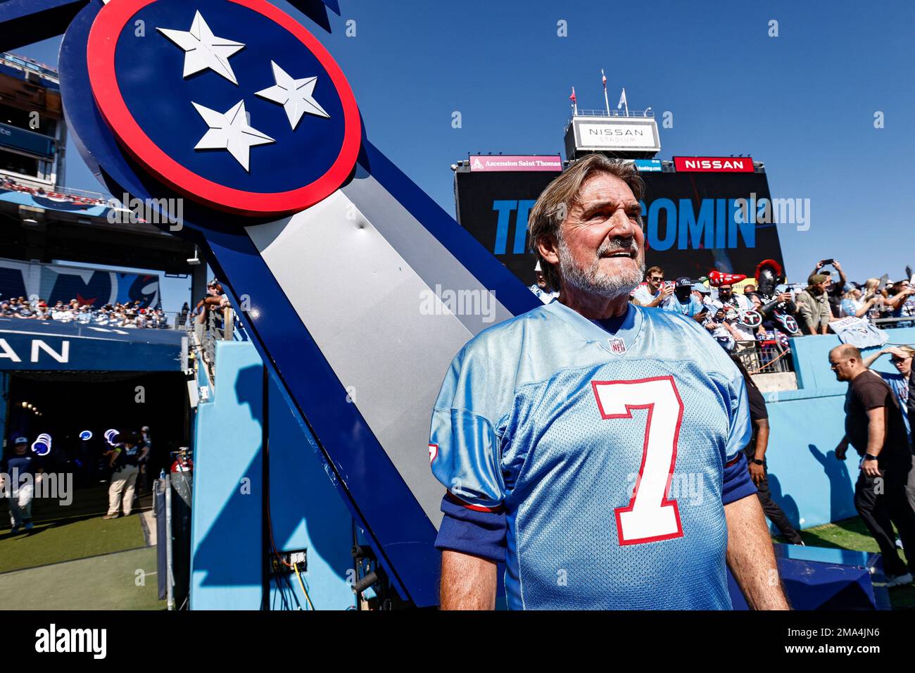 7 DAN PASTORINI Houston Oilers NFL Quarterback 1971-1979 White