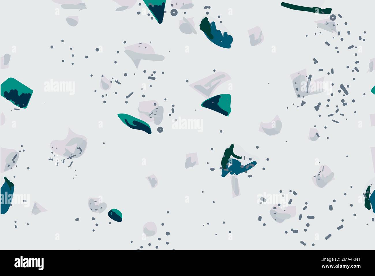Light blue terrazzo abstract vector background seamless pattern Stock Vector