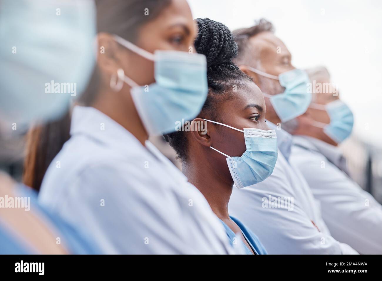 Group doctors staff wearing hi-res stock photography and images - Alamy