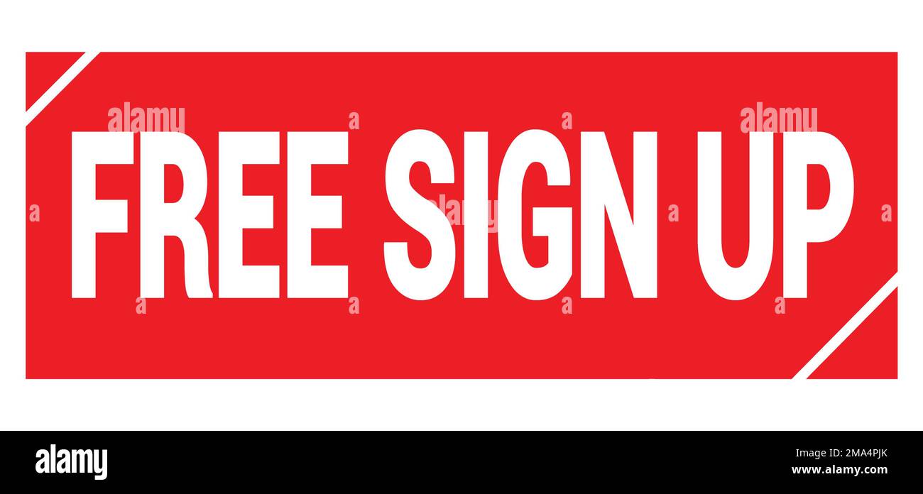 Free sign up written Cut Out Stock Images & Pictures - Alamy