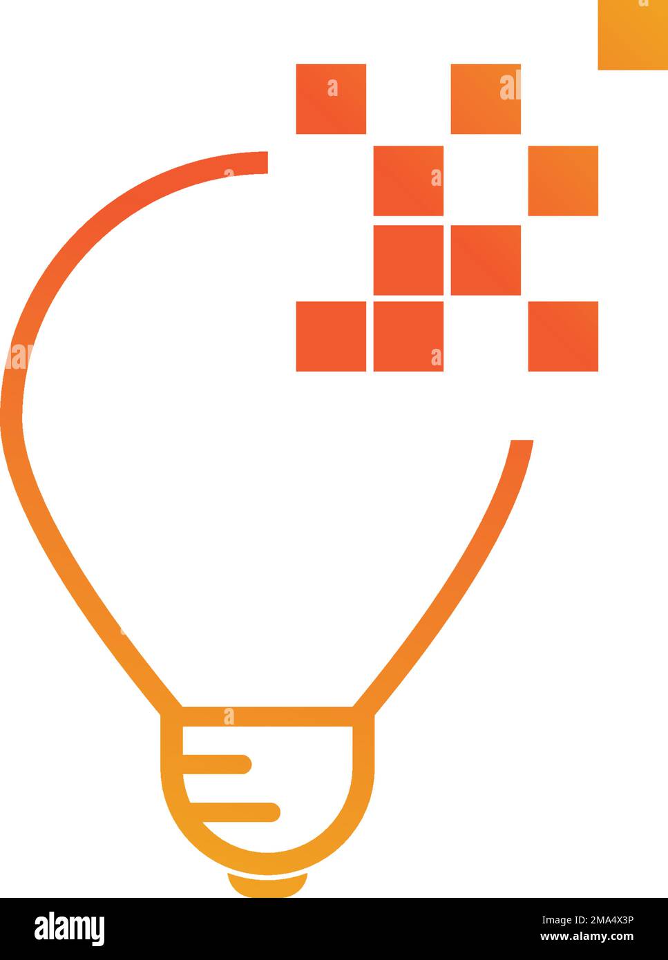 light bulb logo, vector illustration design template. Stock Vector