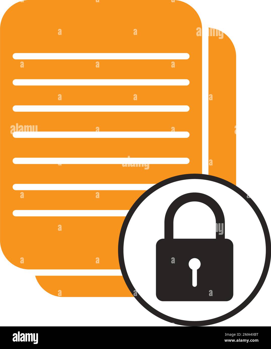 locked file icon vector illustration symbol design Stock Vector Image ...