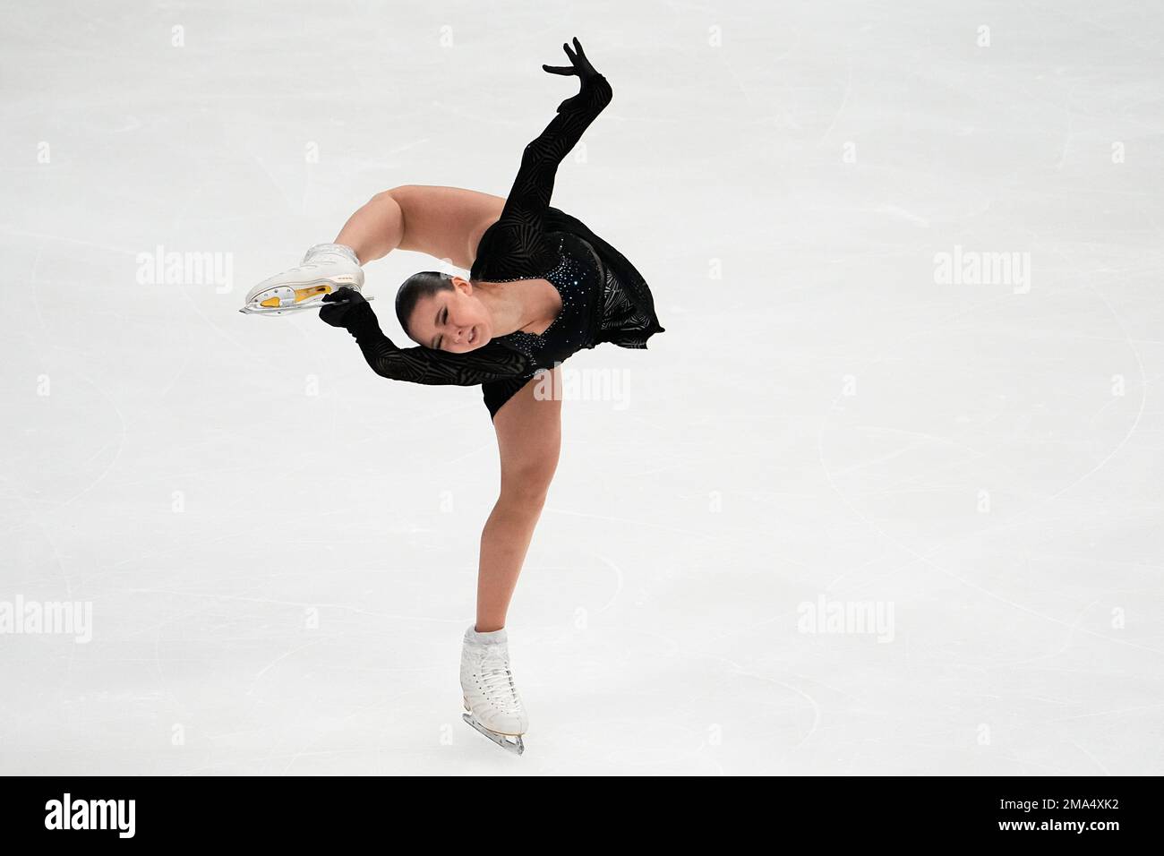 Russian Kamila Valieva competes in the women's free skate program