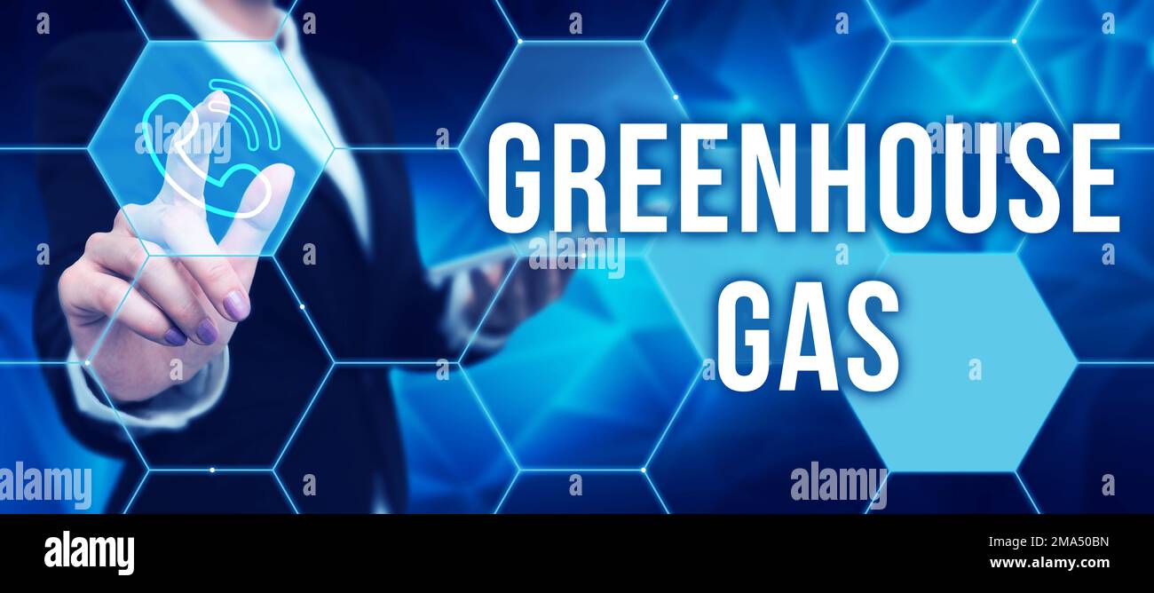 Conceptual display Greenhouse Gas. Concept meaning carbon dioxide