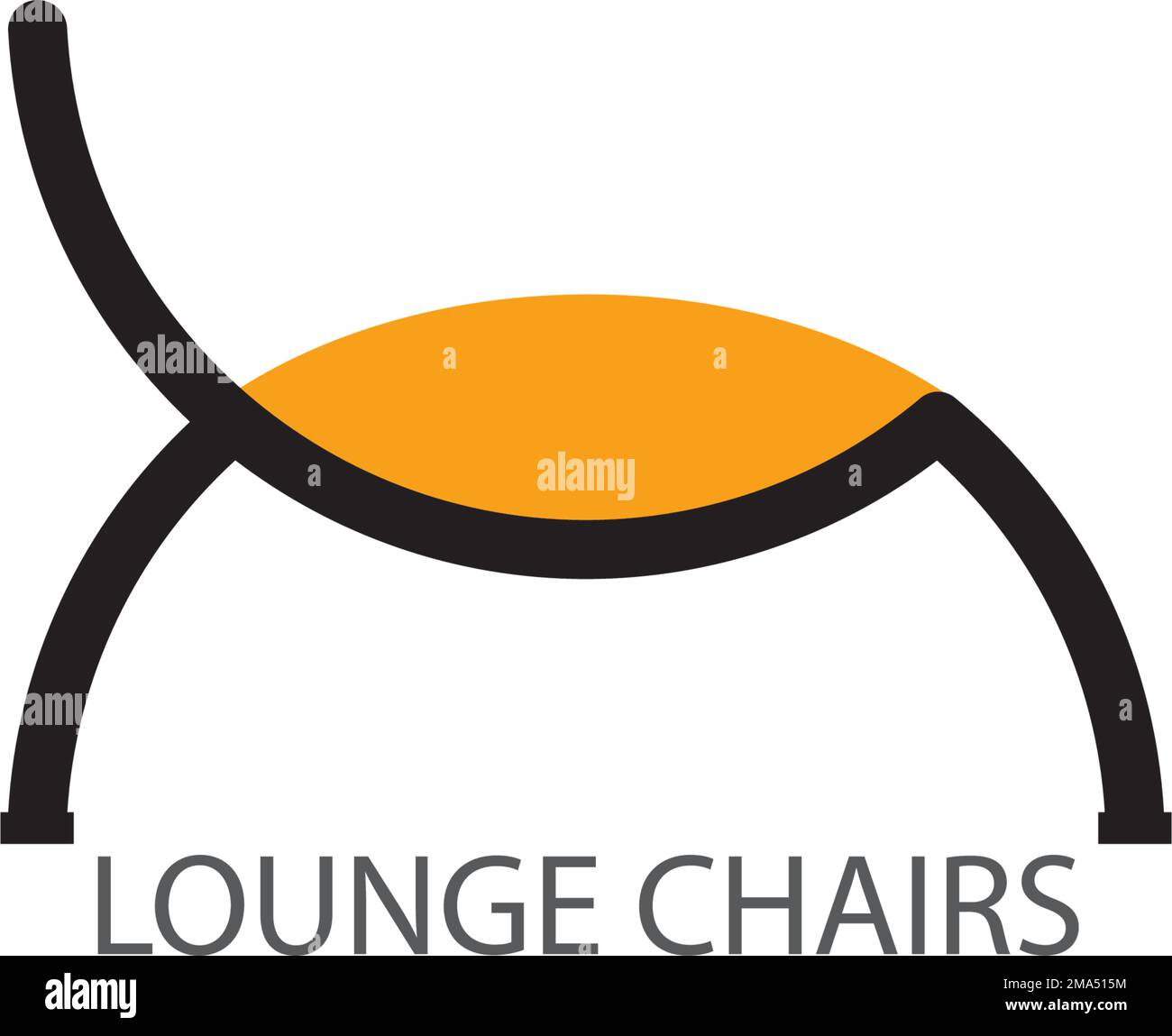 Lounge chairs icon vector illustration symbol logo template. Stock Vector