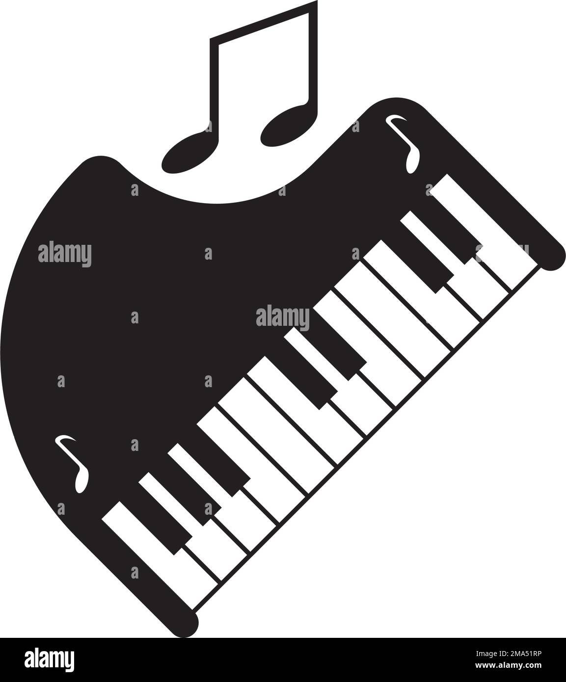 Piano vector icon design illustration logo template Stock Vector
