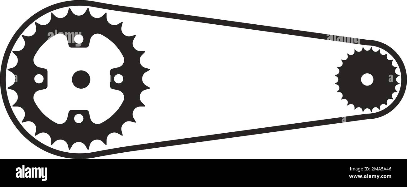 motorcycle gear icon. vector illustration logo design Stock Vector