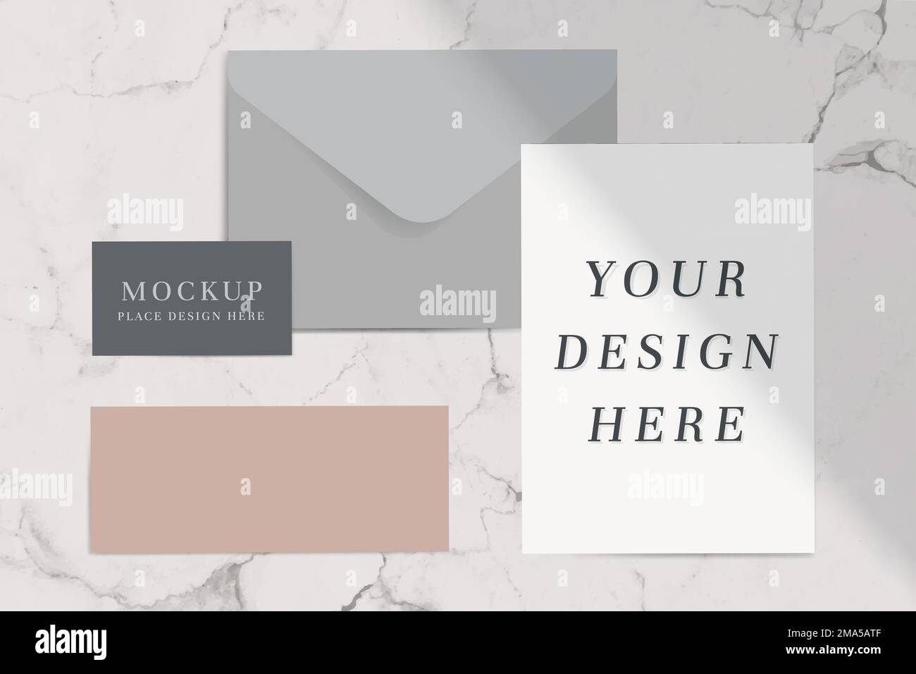 Neutral color tone envelope mockup vector set Stock Vector Image & Art