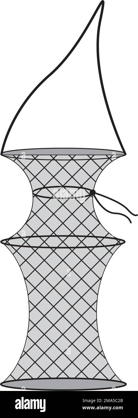 fishing net icon vector illustration template design Stock Vector