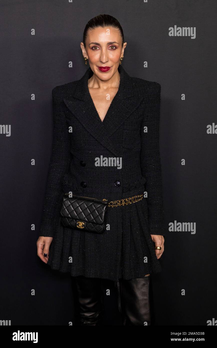 Angela Fink arrives at the Chanel dinner to celebrate the 1932 high ...