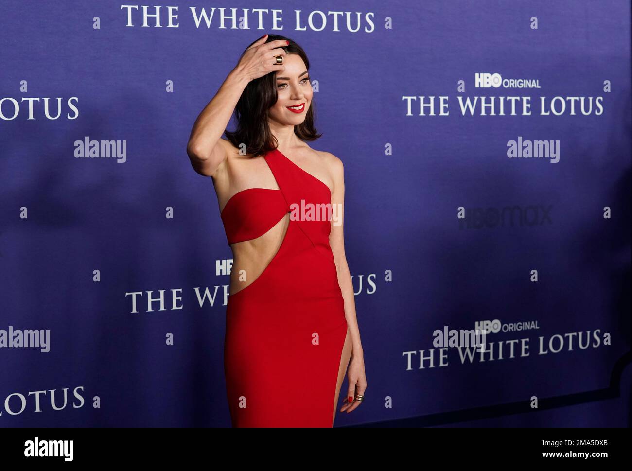 Aubrey Plaza poses at the season two premiere of the HBO series "The ...
