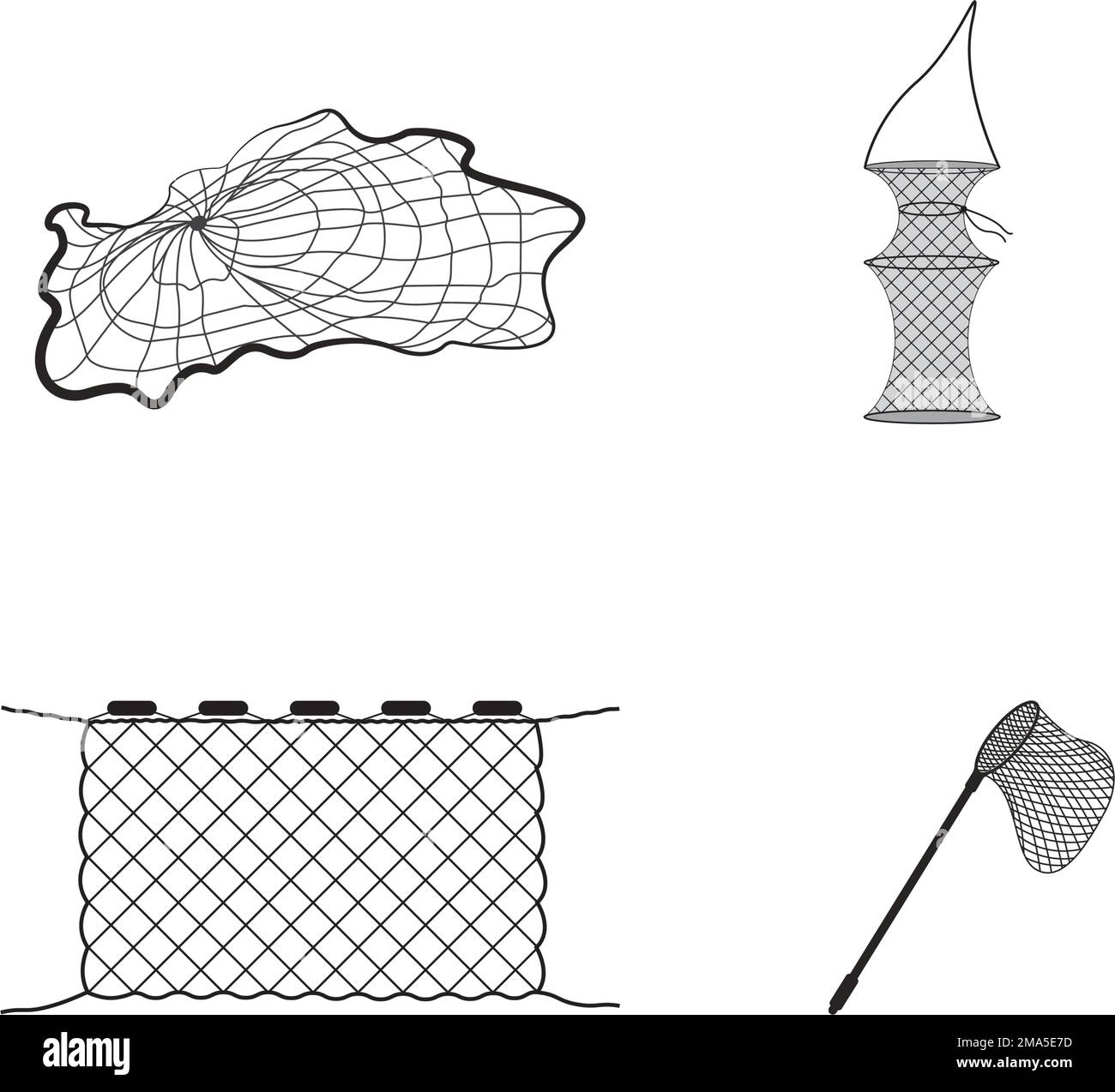 fishing net icon vector illustration template design Stock Vector