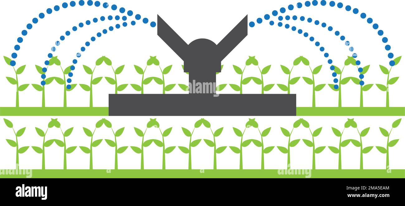 irrigation system or plant watering icon. vector illustration symbol