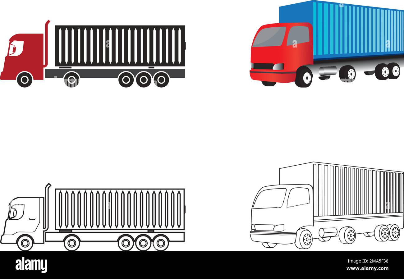 container truck icon vector illustration template design Stock Vector