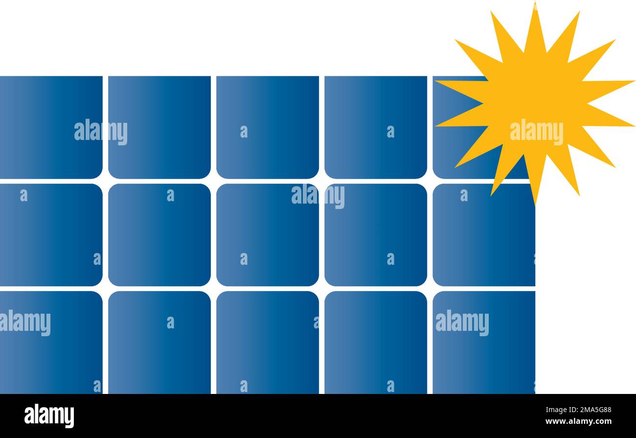 solar power vector icon. illustration logo template Stock Vector