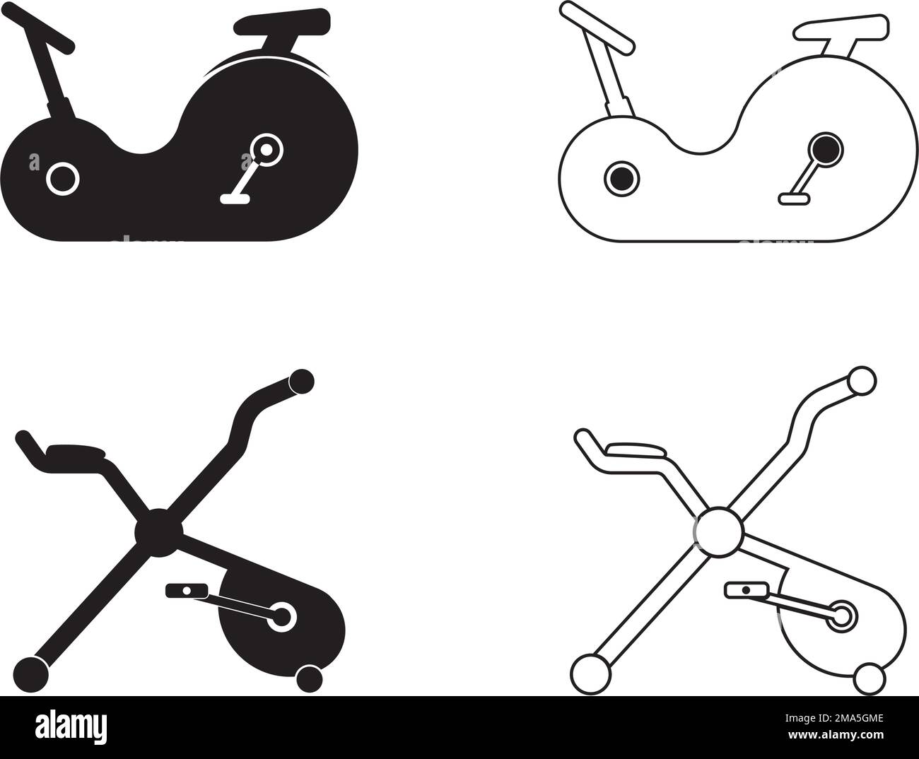 Exercise Bike icon vector illustration symbol design Stock Vector