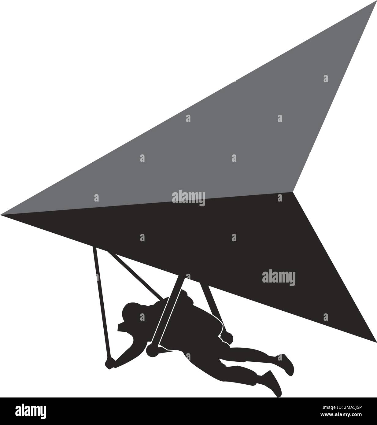 Hang gliding icon vector illustration logo template Stock Vector