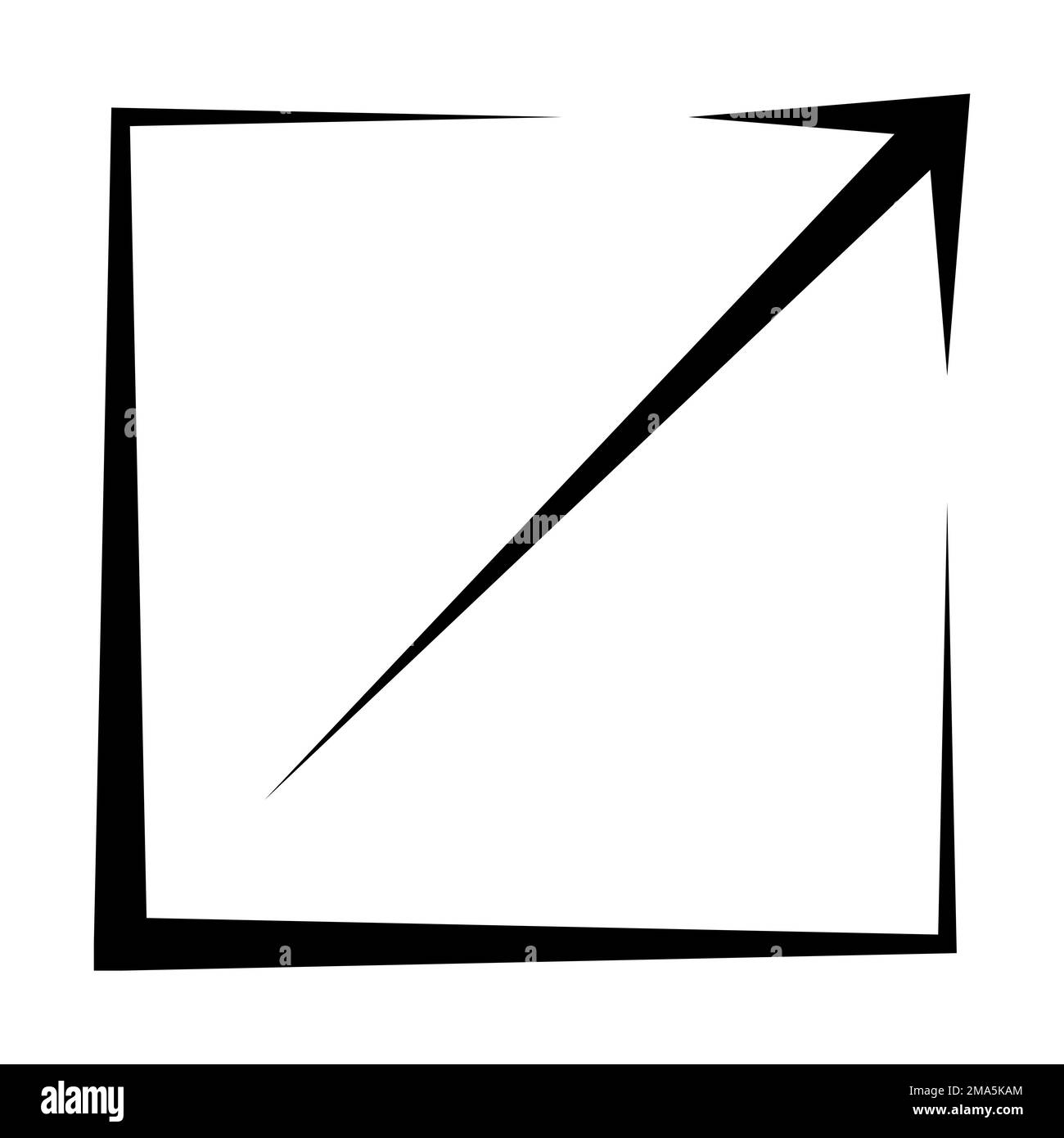 Icon open new window tab link page line menu website stock vector