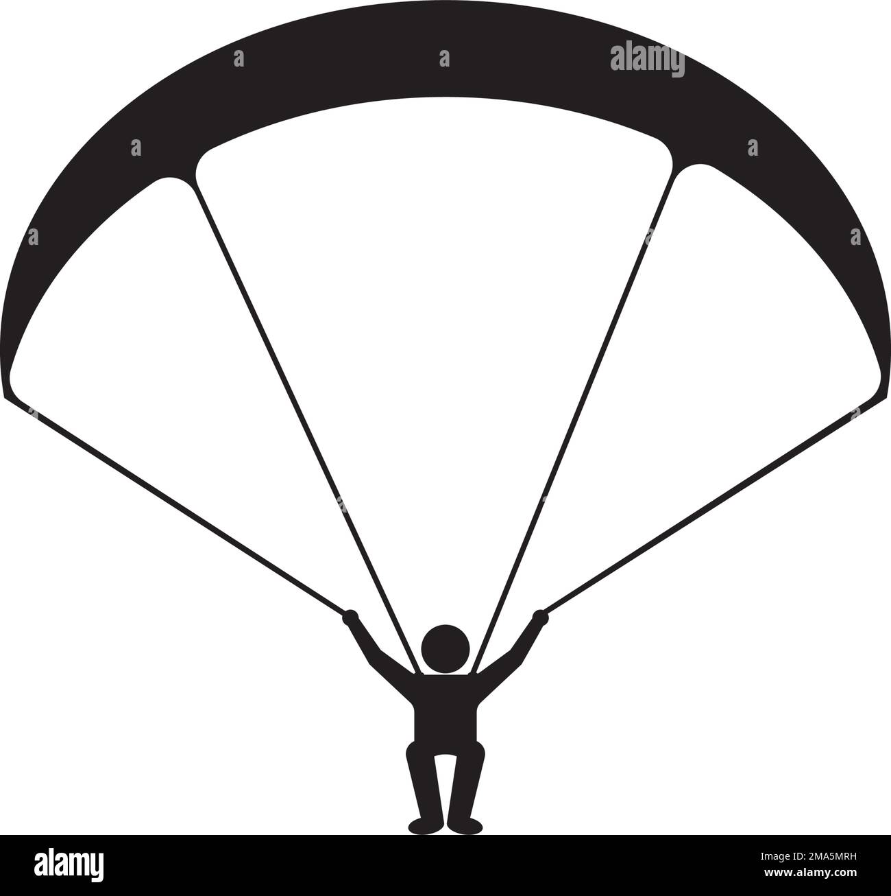 parachuting or paragliding icon, vector illustration symbol design. Stock Vector