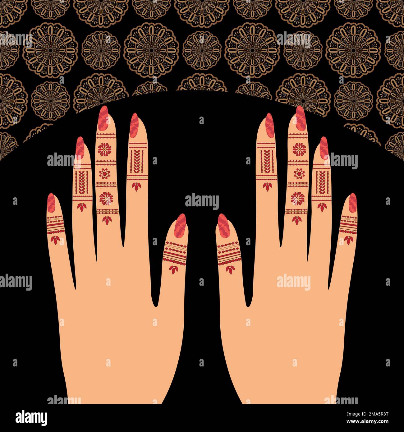Floral Henna Mehndi Vector Hand Illustration Design, Henna Hands Vector Floral Henna Mehndi Vector Hand Illustration Design, Henna Hands Vector