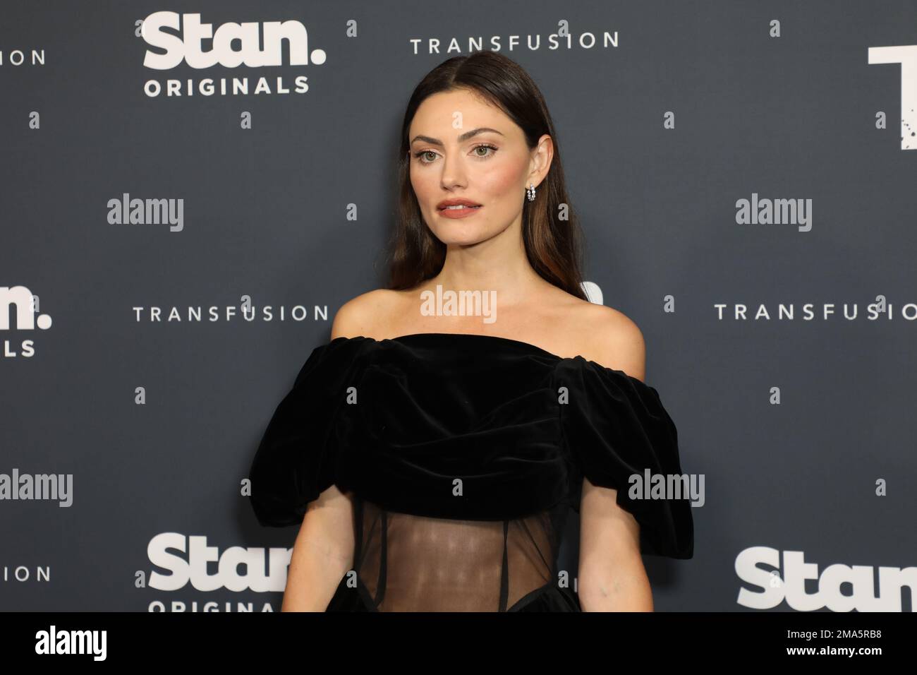 Sydney, Australia. 19th January 2023. Phoebe Tonkin arrives on the red  carpet for the Sydney premier of TRANSFUSION at Hoyts Entertainment  Quarter. Credit: Richard Milnes/Alamy Live News Stock Photo - Alamy