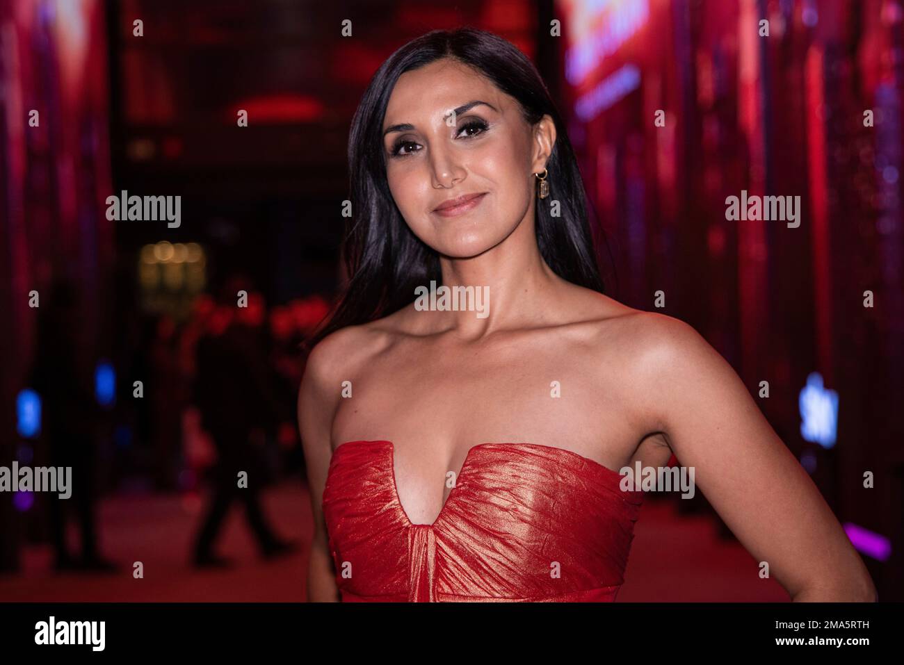 Narges Rashidi poses for photographers upon arrival for the premiere of