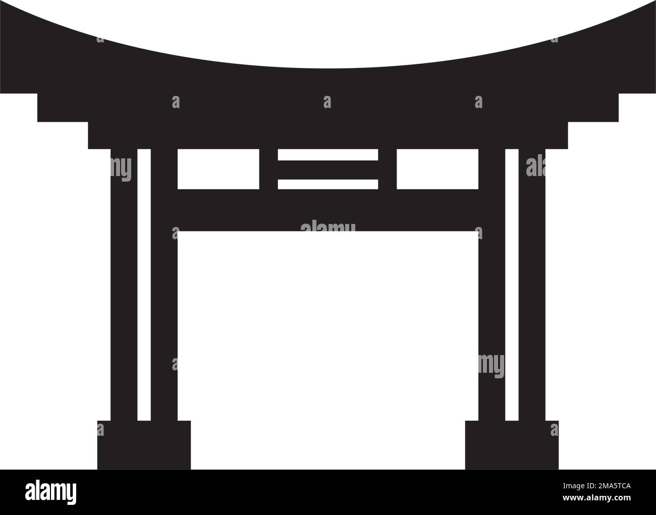 Torii Gate icon,Symbol of Japanese Civilization, vector illustration