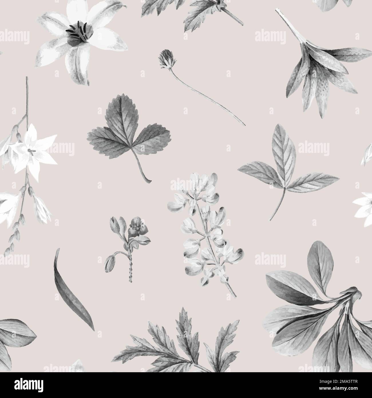 Pink floral wallpaper design vector Stock Vector Image & Art Alamy