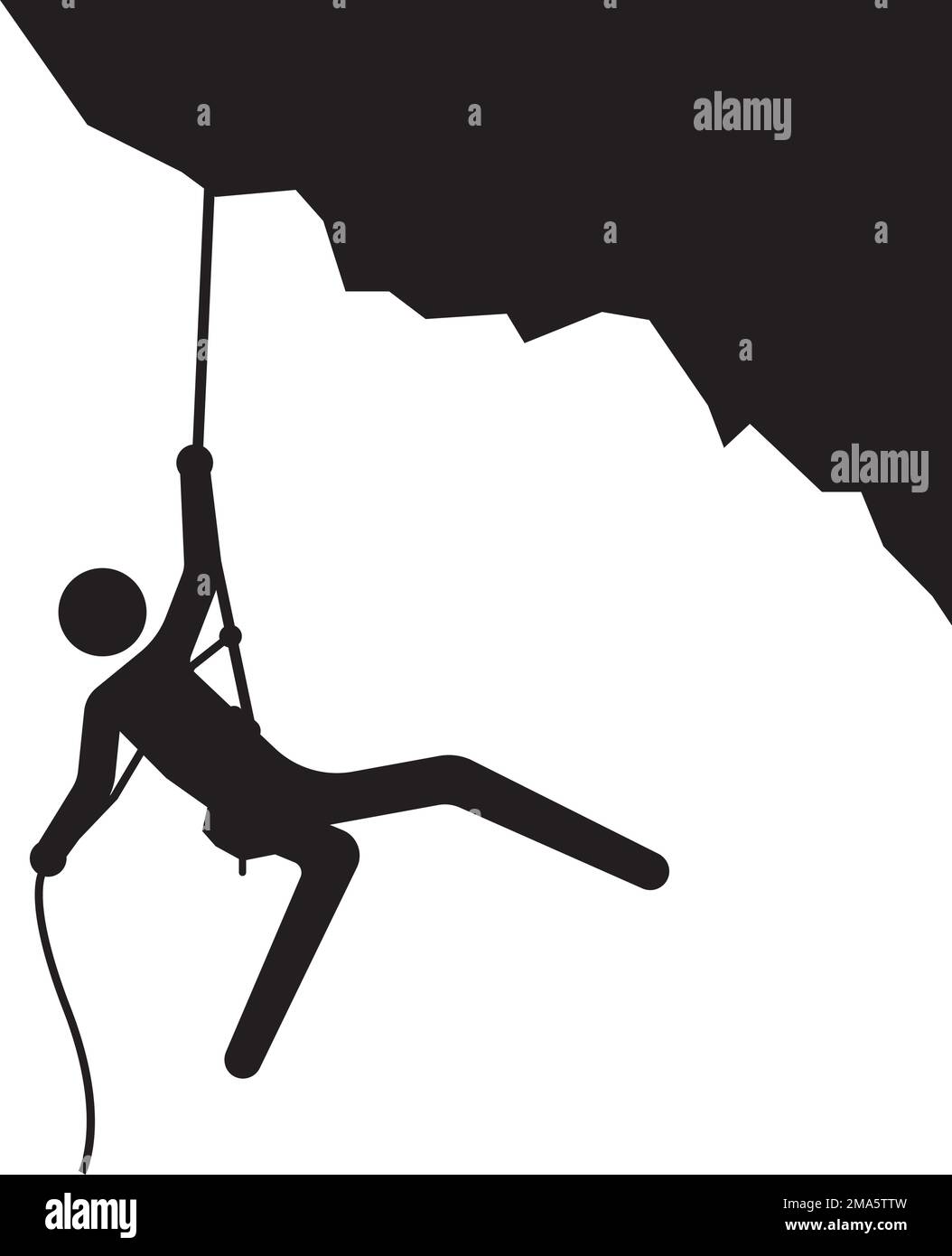 rock climbing icon vector illustration logo template Stock Vector