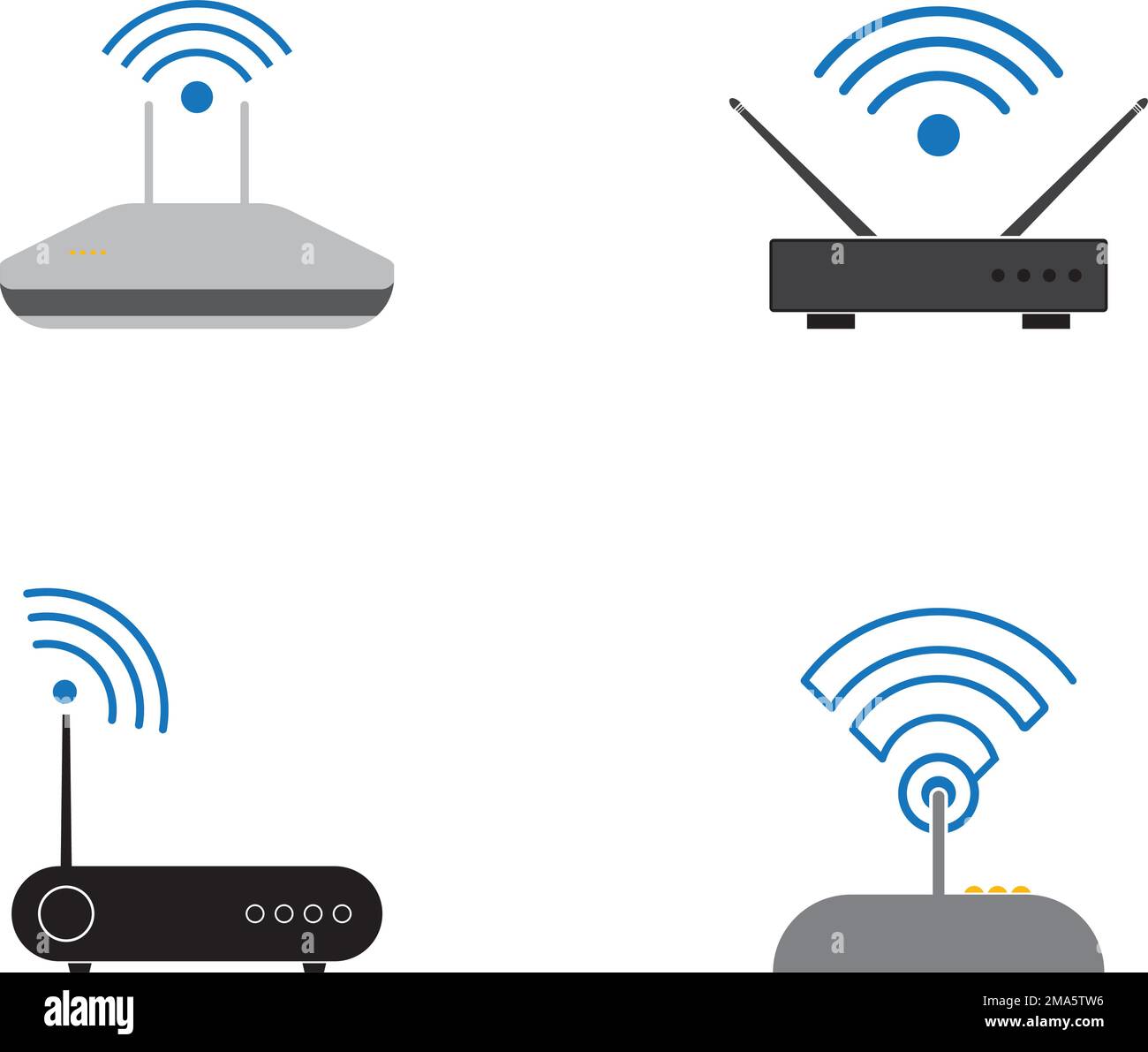 Wi-fi router vector isolated illustration icon design. Stock Vector