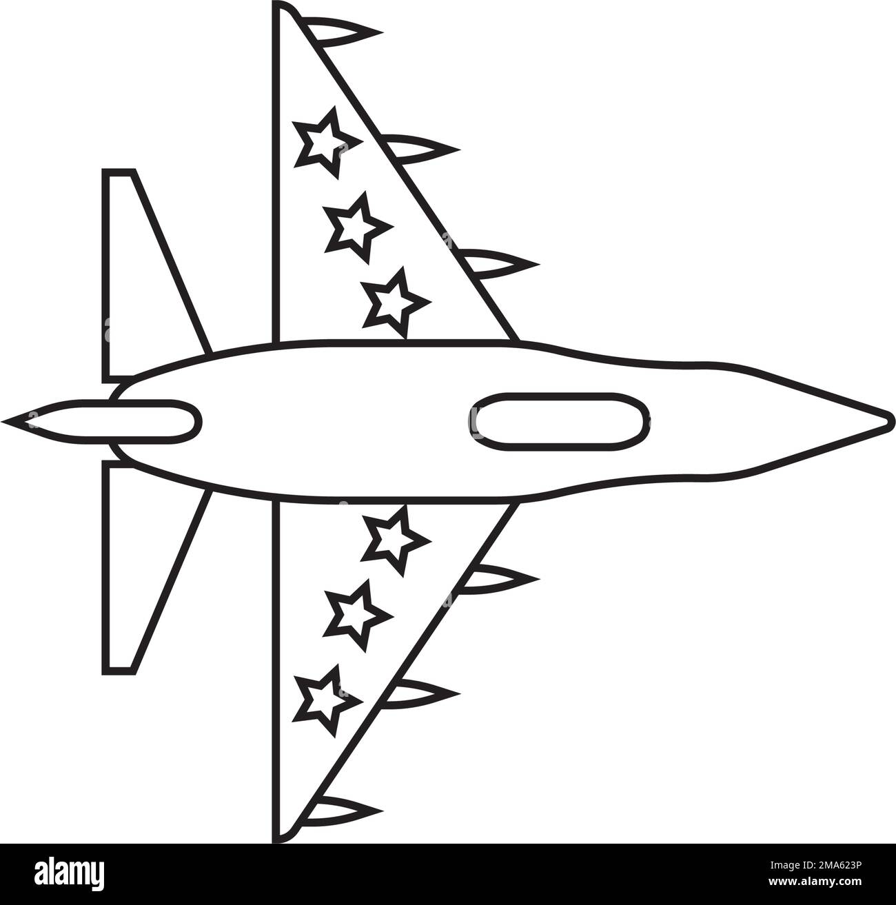 fighter jet icon vector illustration logo design Stock Vector