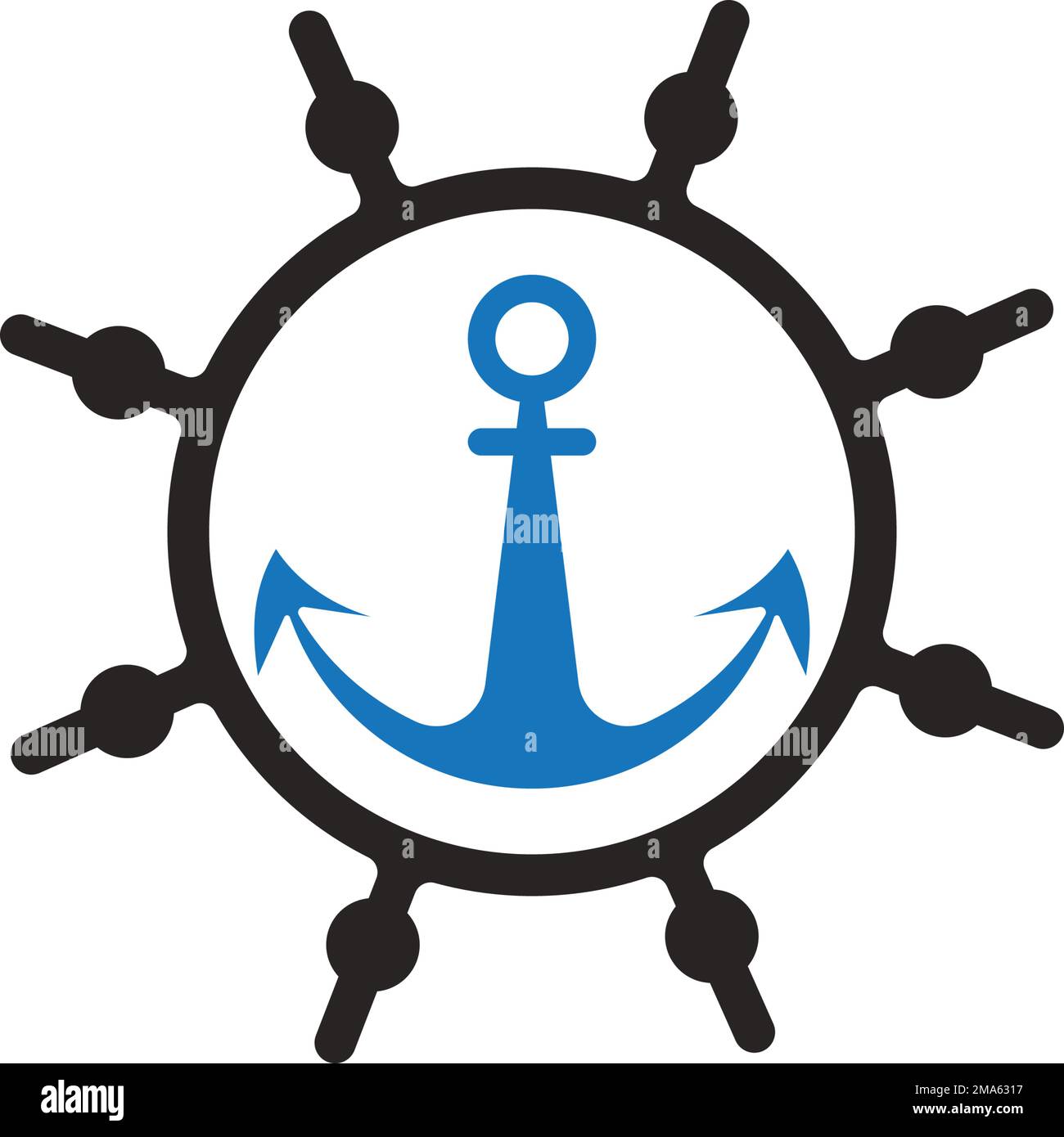 Anchor logo vector illustration template design Stock Vector Image
