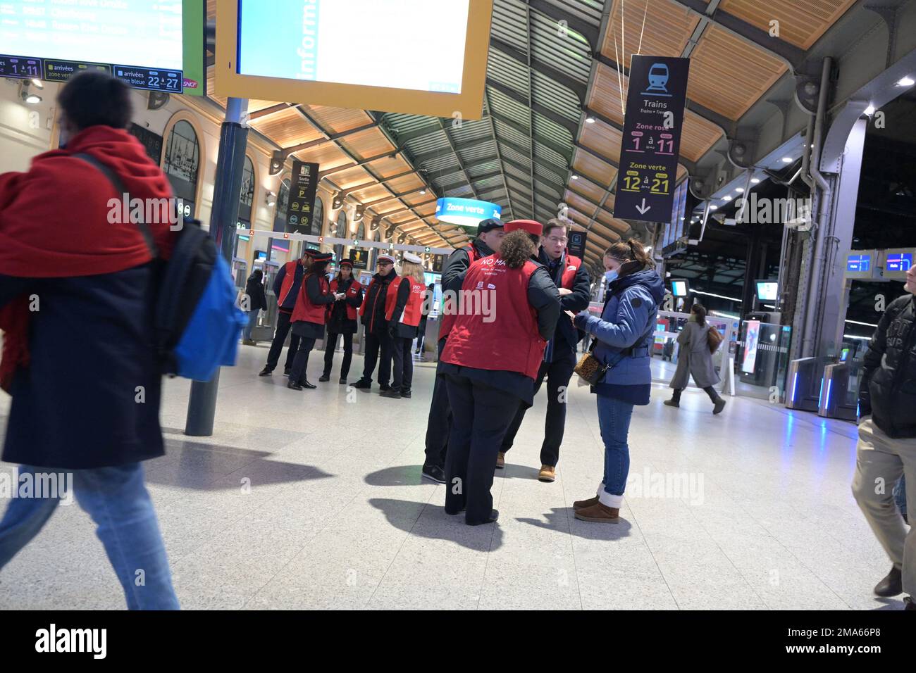 Commuters walk in a Reseau Express Regional (RER) metro station in ...