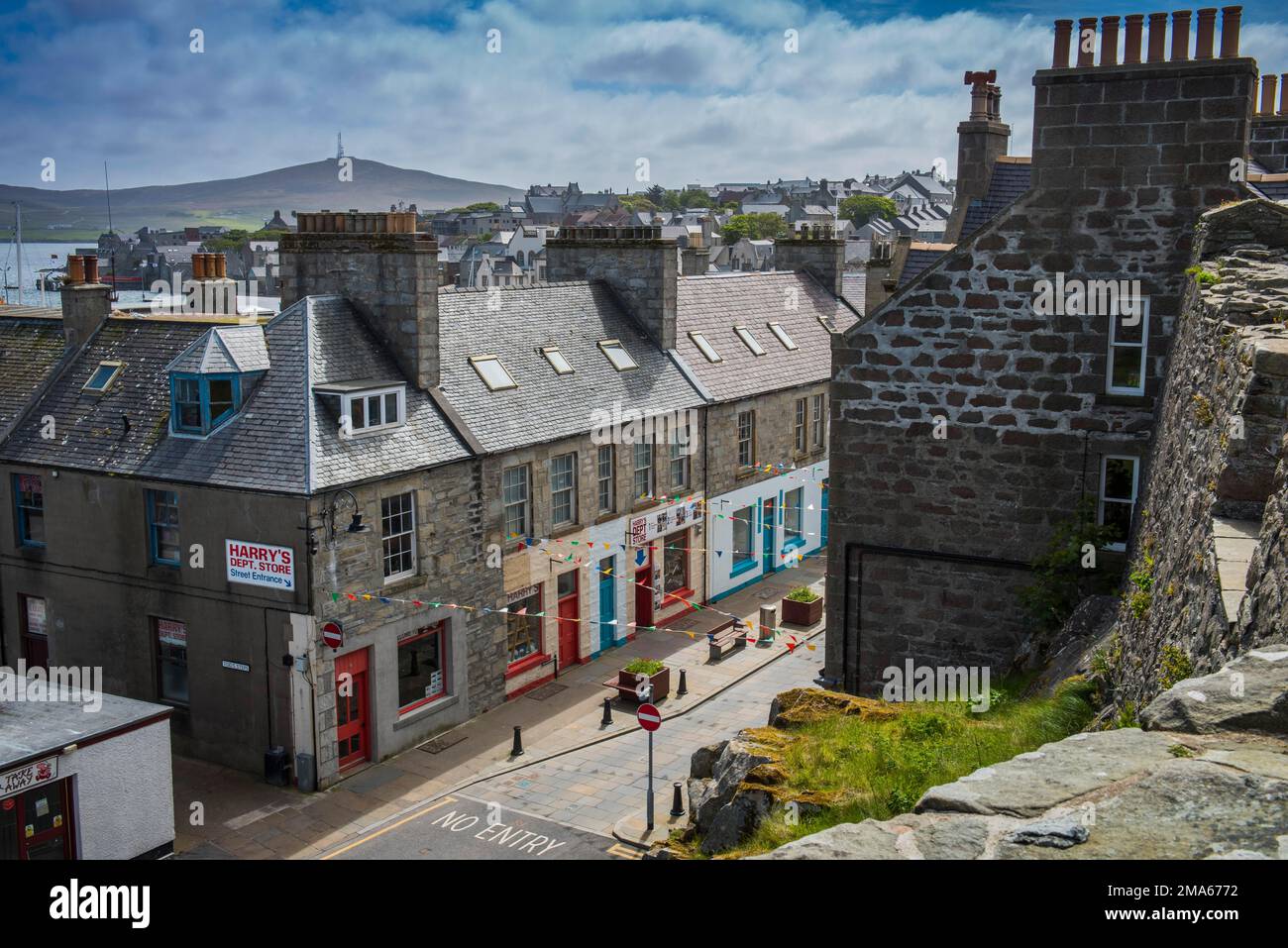 View from Fort Charlotte into Commercial Street in the old town of