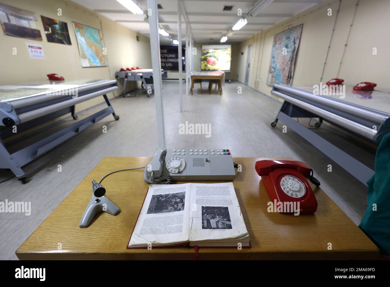 A general view of the main command room inside Josip Broz Tito's ...