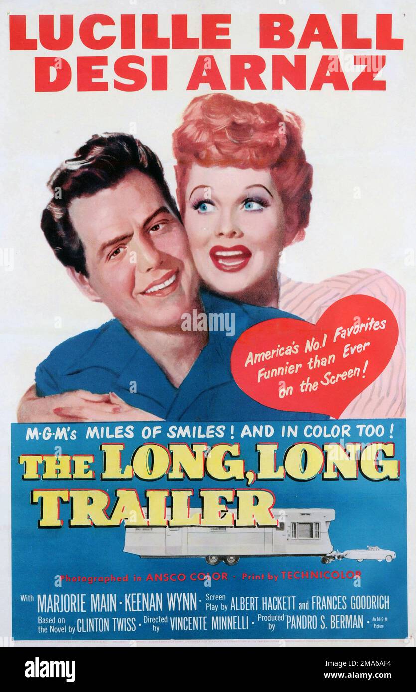 THE LONG LONG TRAILER (1954), directed by VINCENTE MINNELLI. Credit: M.G.M. / Album Stock Photo