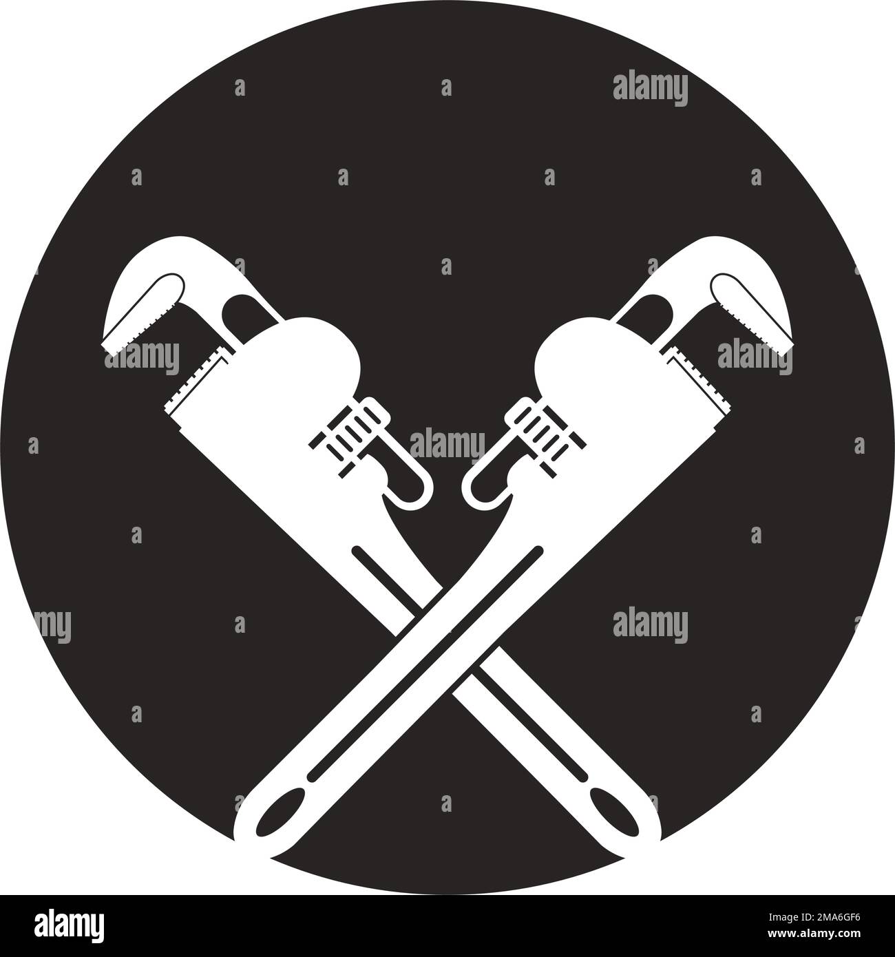 pipe wrench icon vector illustration symbol design Stock Vector Image ...