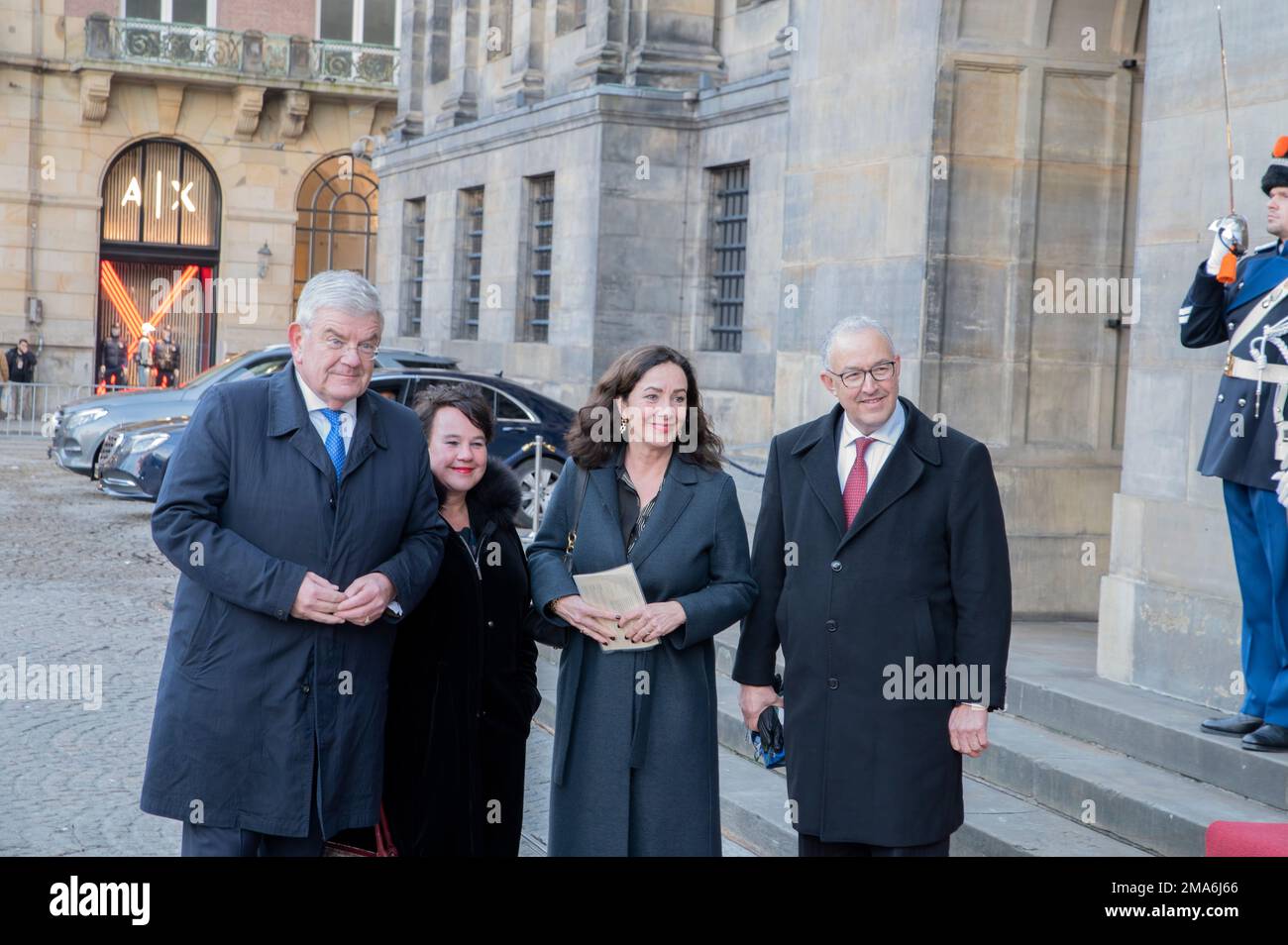 Four Mayors At The Red Carpet At The Kings New Year Reception At