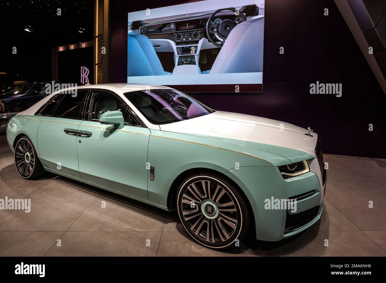 Rolls Royce, Exhibition at BMW Welt, Munich, Bavaria, Germany Stock Photo
