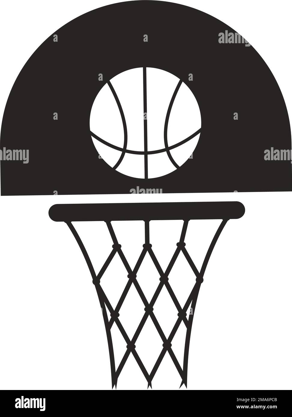 basketball hoop icon vector illustration logo template. Stock Vector