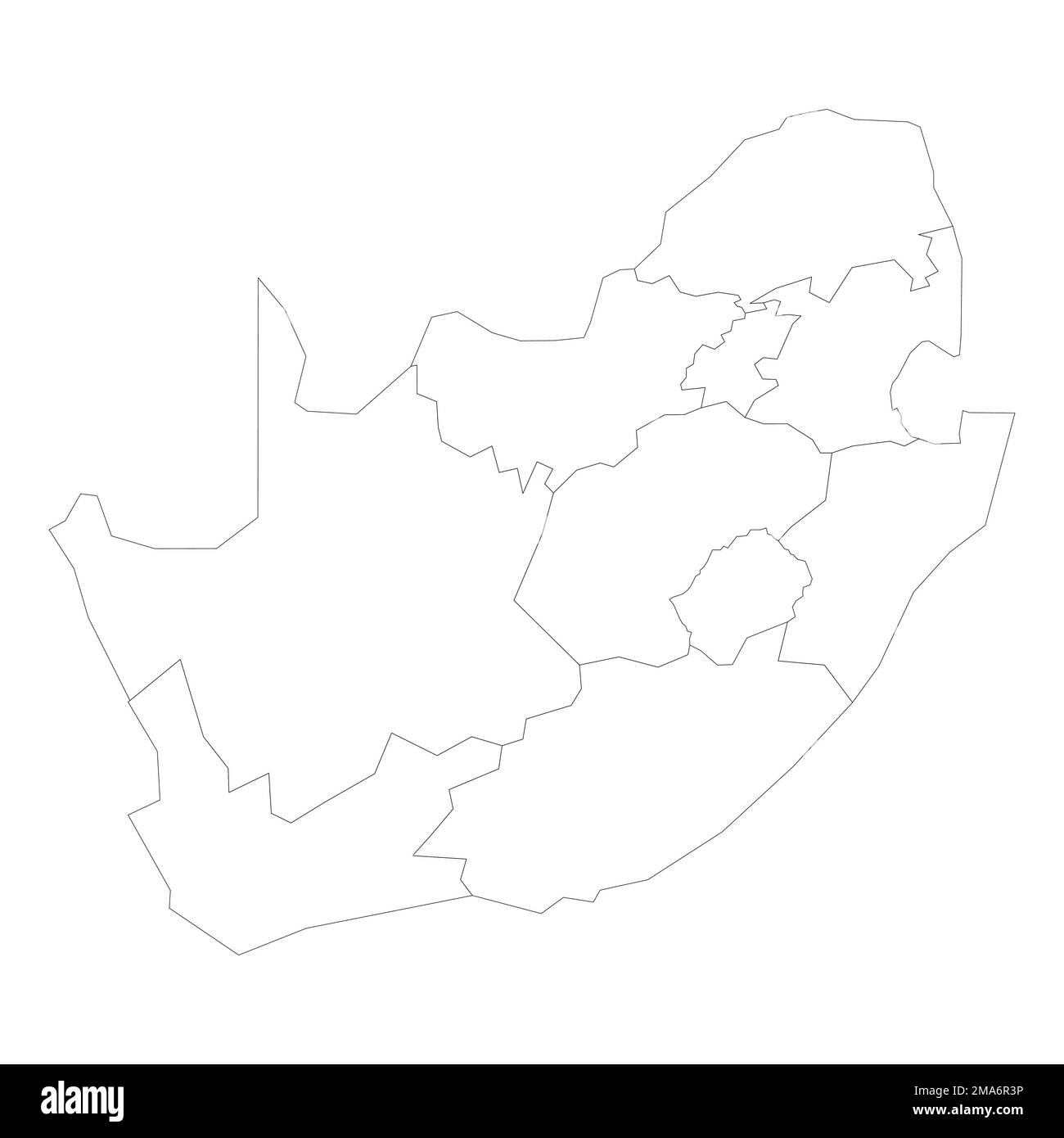 South Africa Political Map Of Administrative Divisions Stock Vector south-africa-political-map-of-administrative-divisions-stock-vector