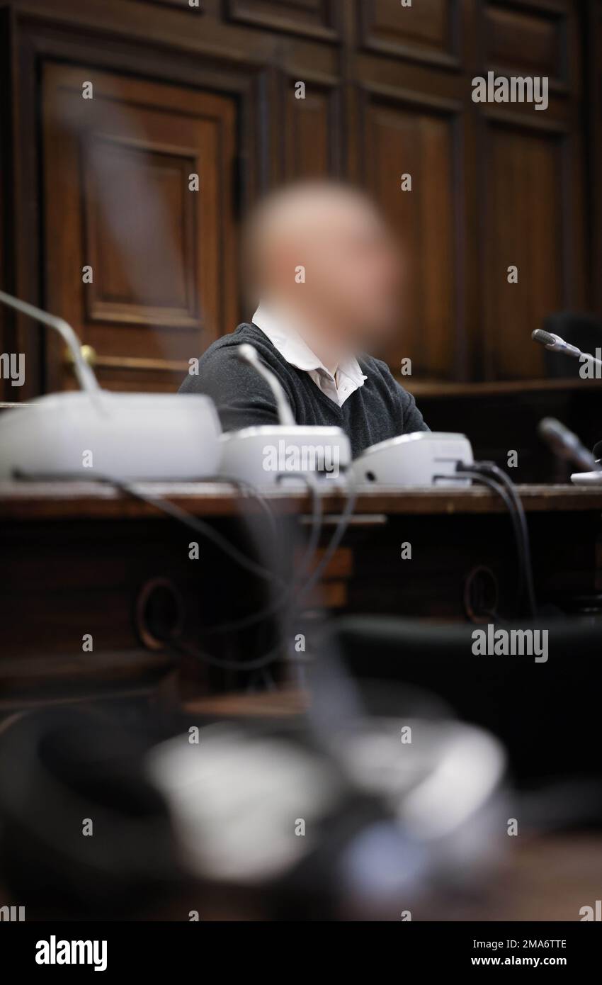 19 January 2023 Hamburg The Defendant Sits In The Courtroom At The 19-january-2023-hamburg-the-defendant-sits-in-the-courtroom-at-the