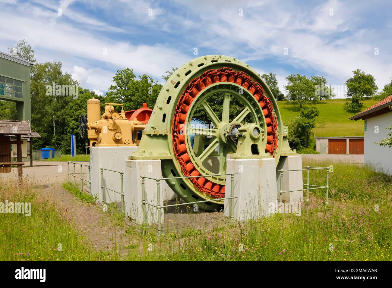Old hydroelectric power plant power station, museum piece from