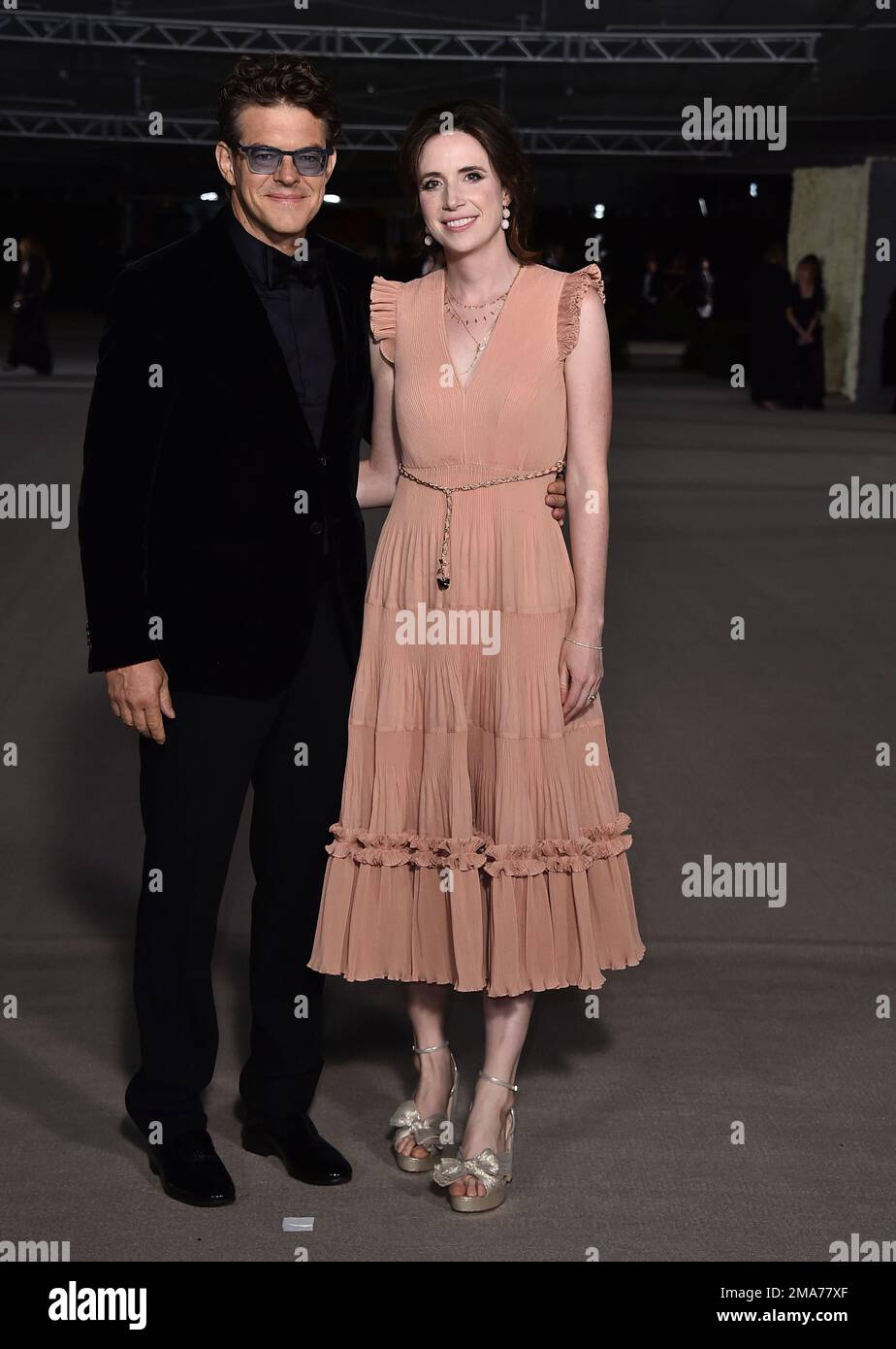 Jason Blum, left, and Lauren Schuker arrive at the second annual
