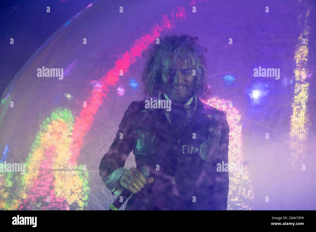 Wayne Coyne of The Flaming Lips performs at the CocaCola Roxy on