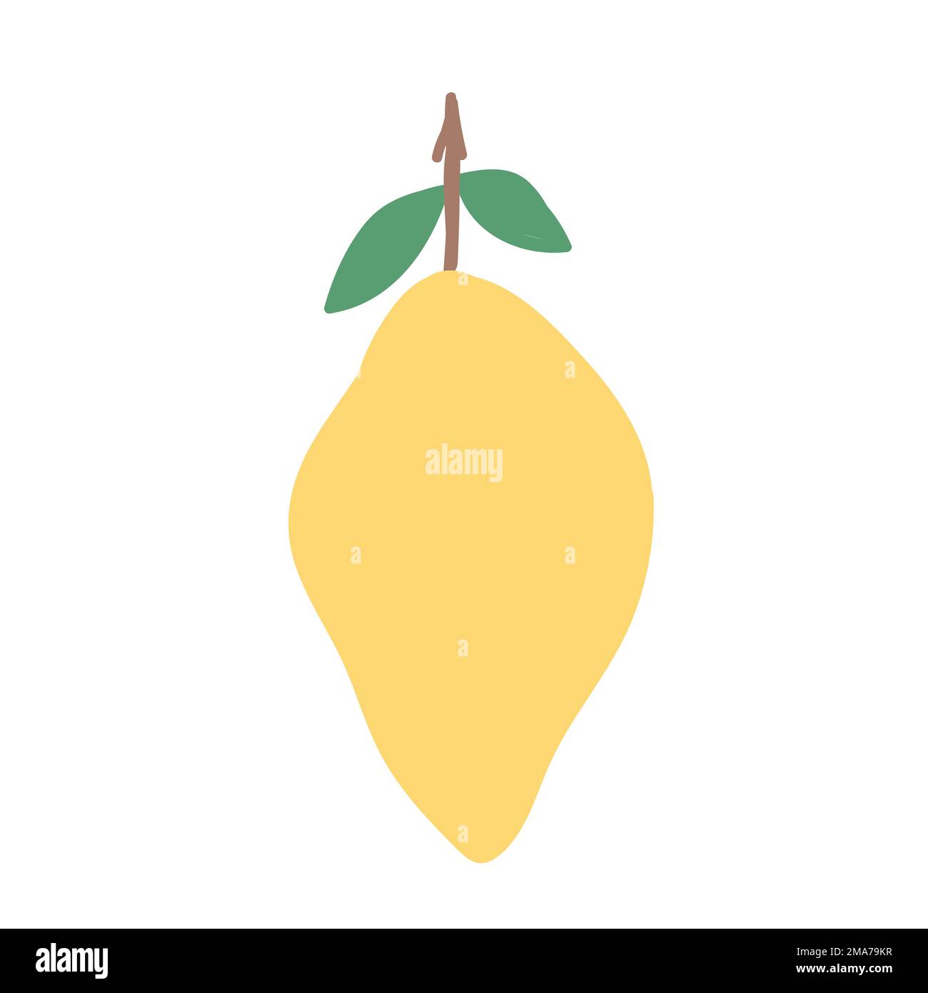 Yellow lemon fruit. Vector illustration on white background Stock ...